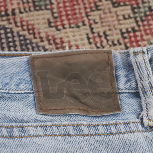 Lee W36 L29 Tapered Leg Relaxed Fit Classic Ripped Style Blue Denim Jeans