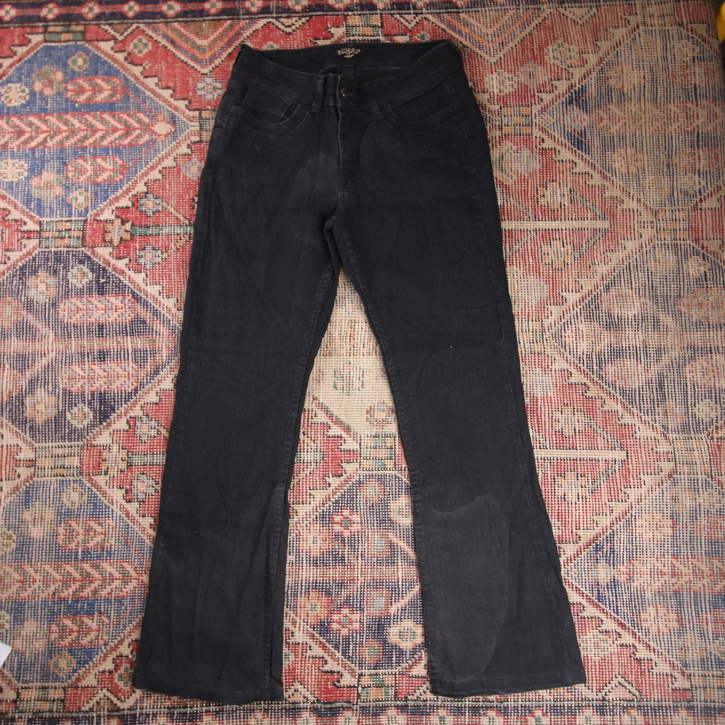 Lee W32 L28 Flared Black Denim Jeans