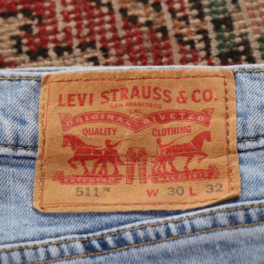 Levi's 511 Red Tab W30 L30 Slim Fit Blue Denim Jeans