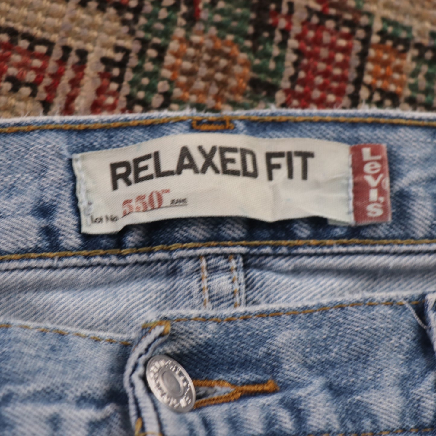 Levi's 550 W36 L30 Tapered Leg Relaxed Fit Blue Denim Jeans