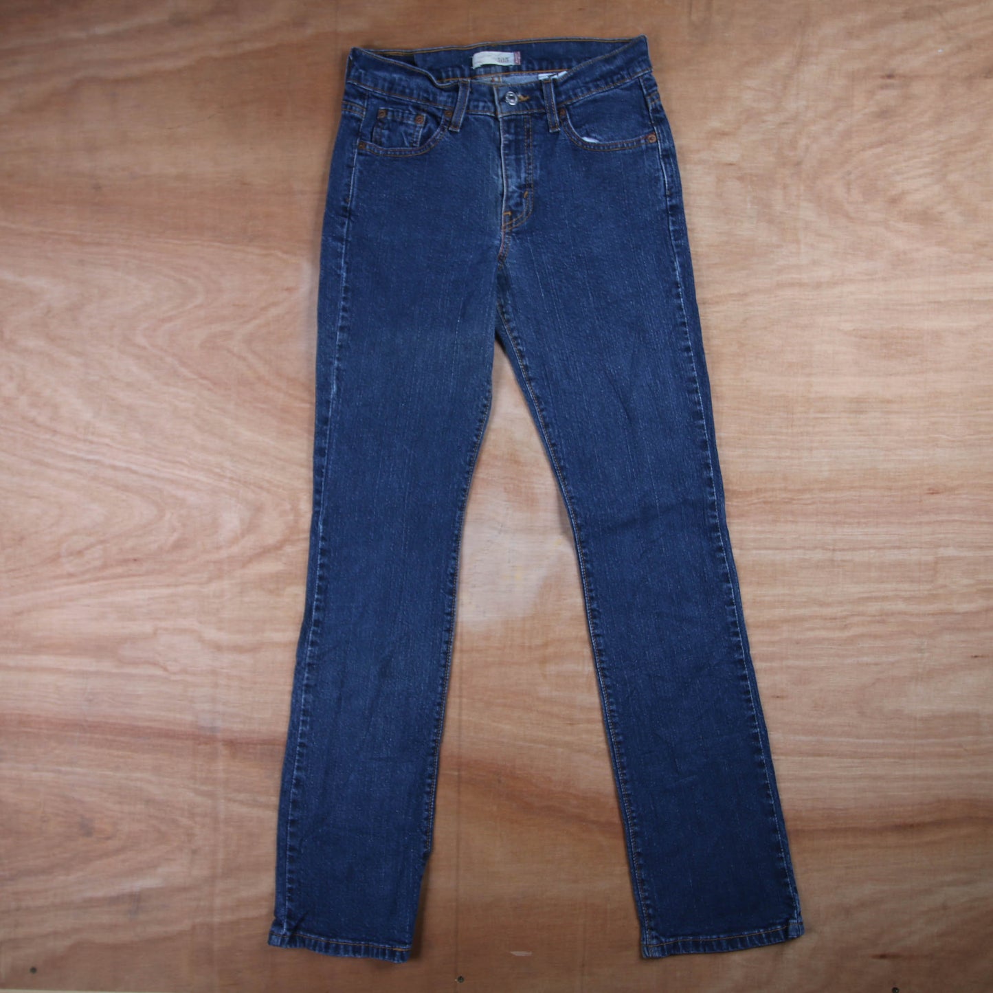 Levi's 505 Red Tab W28 L32 Straight Leg Regular Fit Blue Denim Jeans