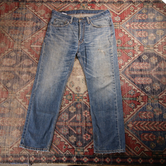 Levi's 505 W34 L28 Straight Leg Regular Fit Blue Denim Jeans