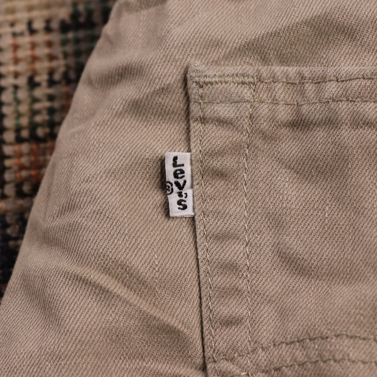 Levi's 505 W32 L32 Straight Leg Regular Fit Beige Denim Jeans