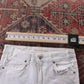 Levi's 721 Red Tab W28 L25 Straight Leg White Denim Jeans