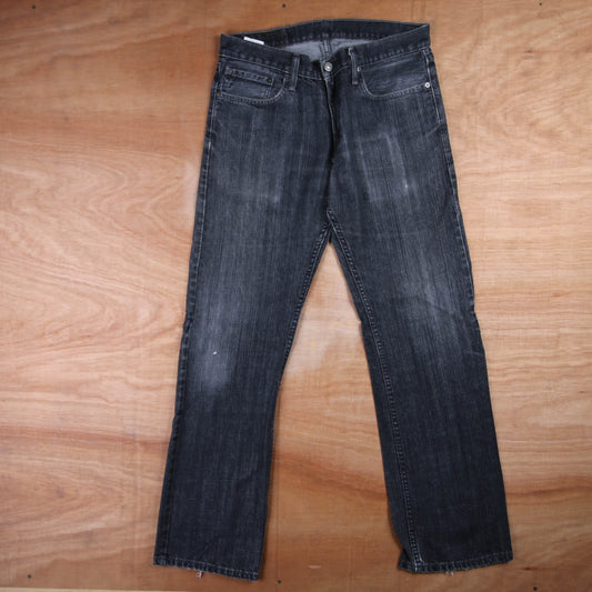 Levi's 514 Red Tab W34 L32 Straight Leg Grey Denim Jeans