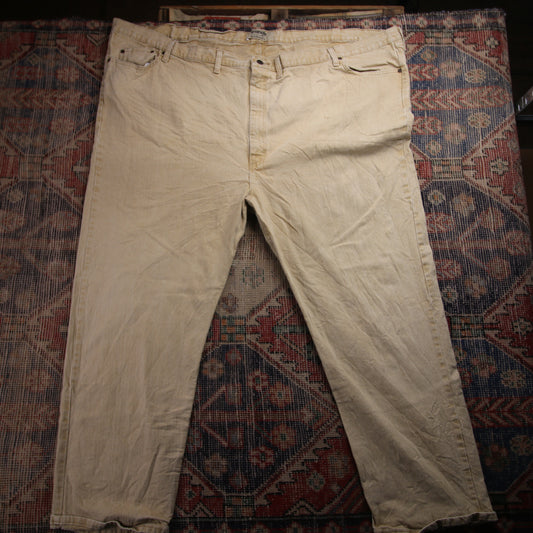 Wrangler W60 L28 Loose Fit Beige Cotton Blend Trousers