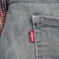 Levi's 511 W32 L34 Slim Fit Classic Ripped Style Green Denim Jeans