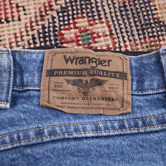 Wrangler W40 L26 Straight Leg Relaxed Fit Blue Denim Jeans