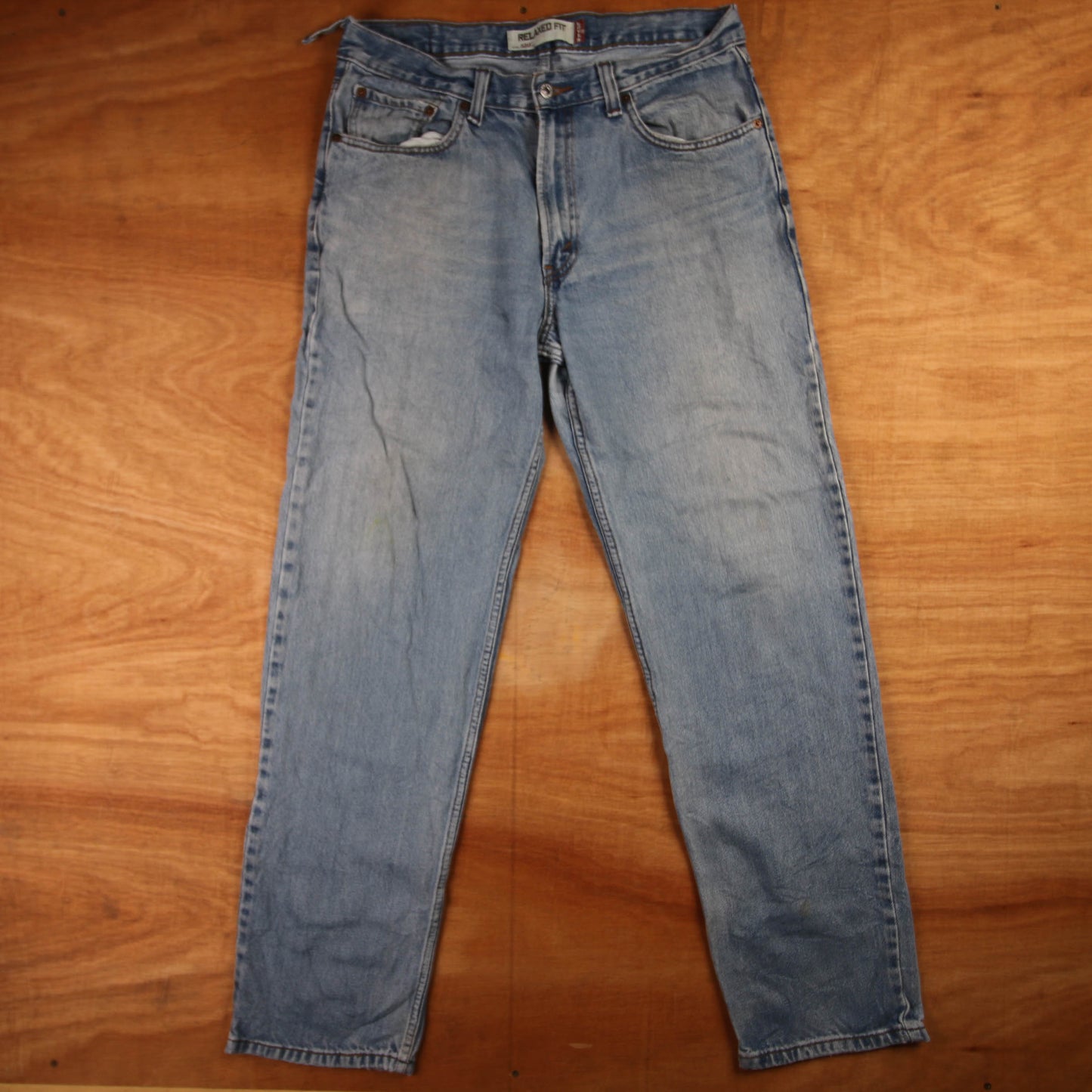 Levi's 550 Red Tab W34 L31 Tapered Leg Relaxed Fit Blue Denim Jeans