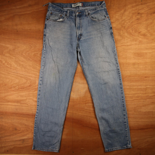 Levi's 550 Red Tab W34 L31 Tapered Leg Relaxed Fit Blue Denim Jeans