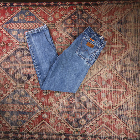 Wrangler W34 L34 Straight Leg Relaxed Fit Blue Denim Jeans