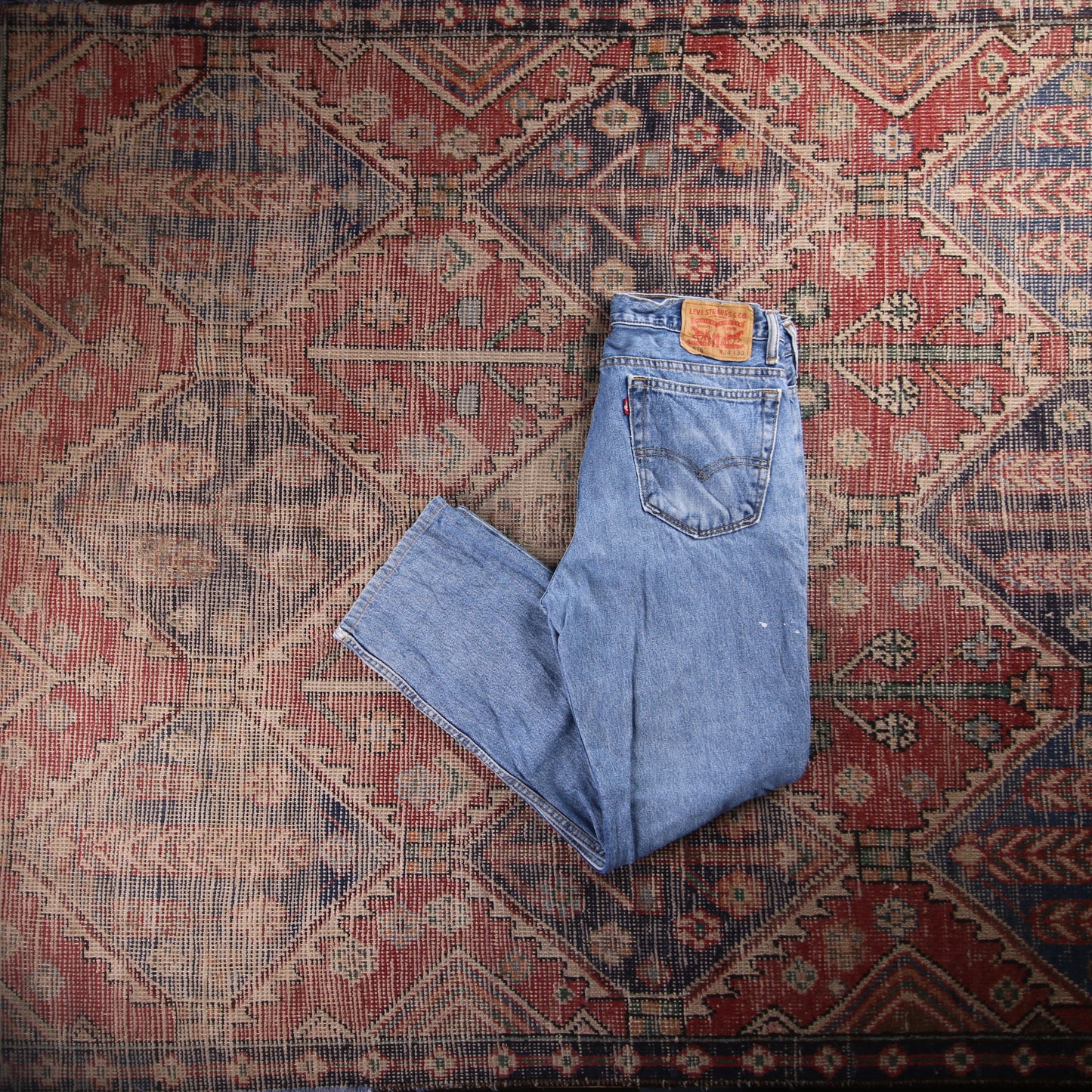 Levi's 516 Red Tab W32 L28 Straight Leg Blue Denim Jeans