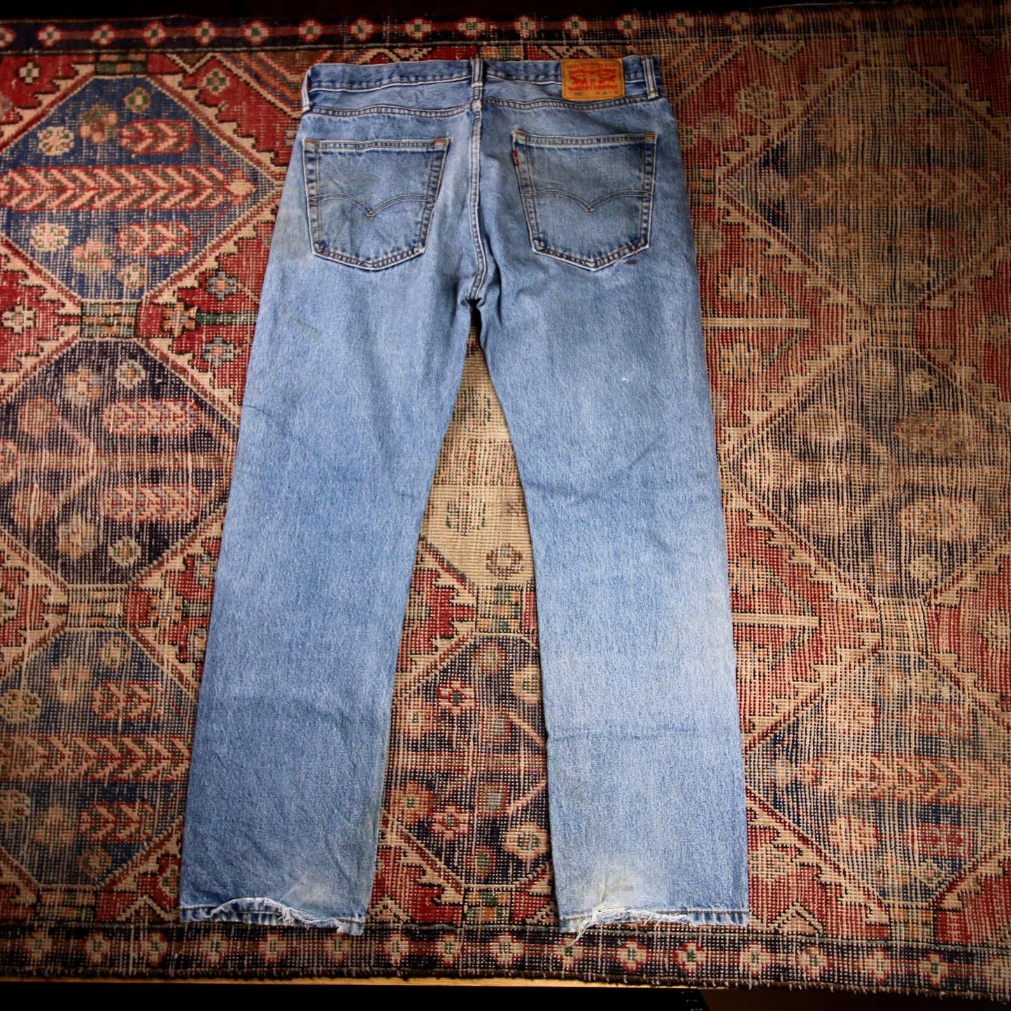 Levi's 505 W36 L31 Straight Leg Regular Fit Blue Denim Jeans