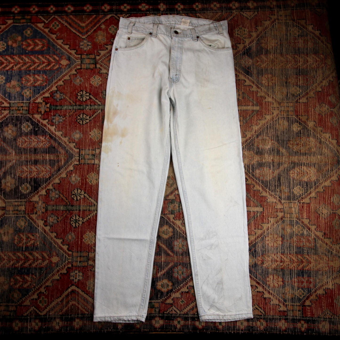 Levi's 550 Orange Tab W34 L31 Tapered Leg Relaxed Fit Blue Denim Jeans
