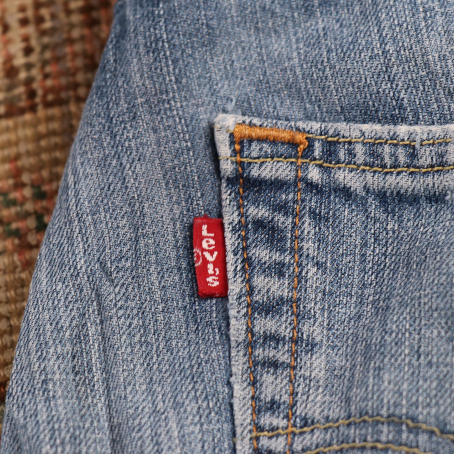 Levi's W38 L32 Straight Leg Blue Denim Jeans