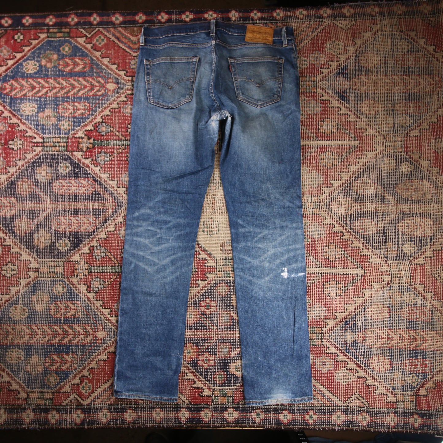 Levi's 511 W36 L31 Slim Fit Classic Ripped Style Blue Denim Jeans