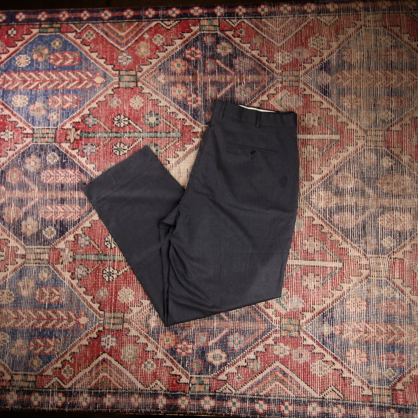 Nautica W28 L33 Straight Leg Grey Cotton Blend Trousers