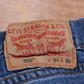 Levi's 505 Red Tab W34 L31 Straight Leg Regular Fit Blue Denim Jeans