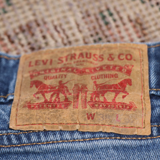 Levi's W36 L31 Straight Leg Relaxed Fit Blue Denim Jeans