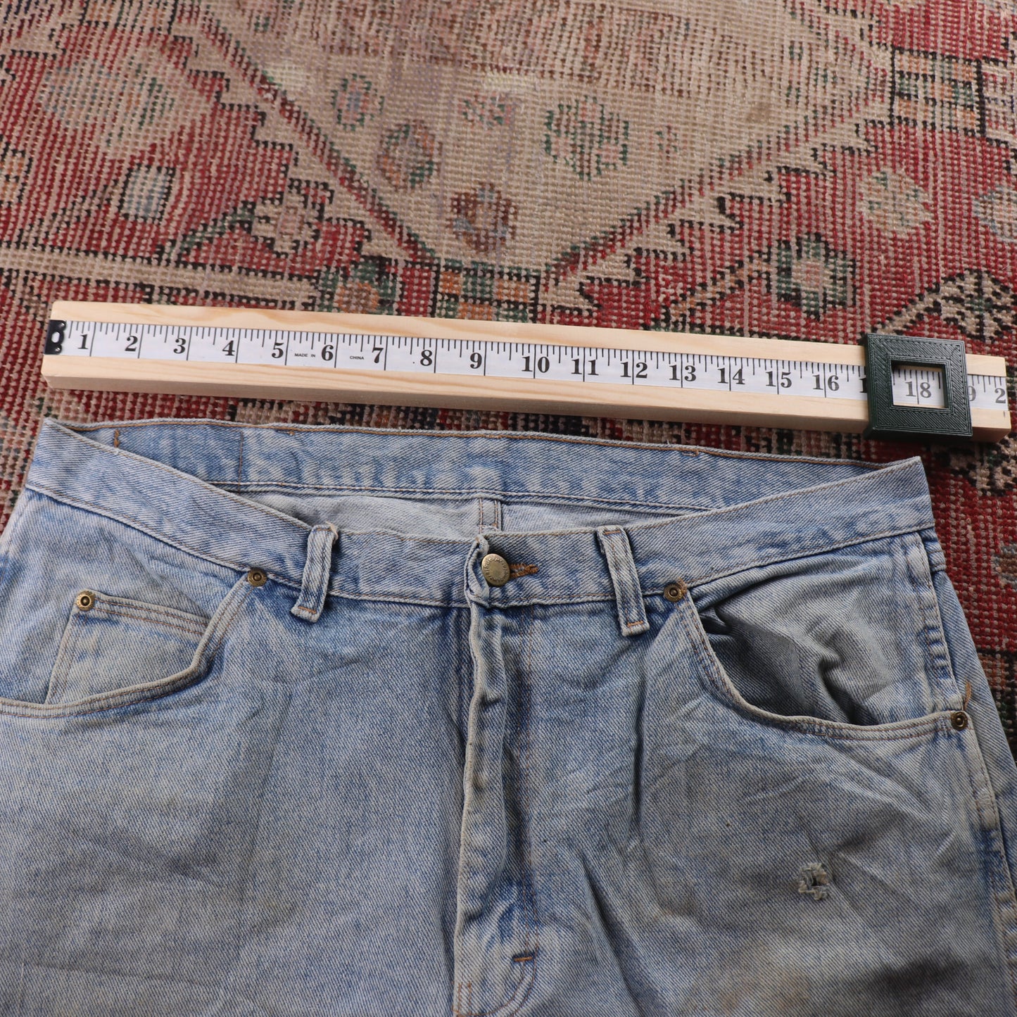 Wrangler W36 L28 Straight Leg Blue Denim Jeans