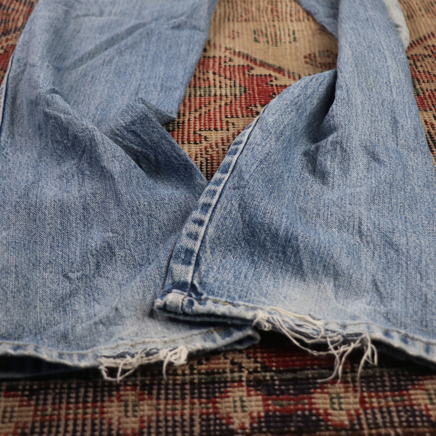 Wrangler W30 L33 Straight Leg Relaxed Fit Blue Denim Jeans