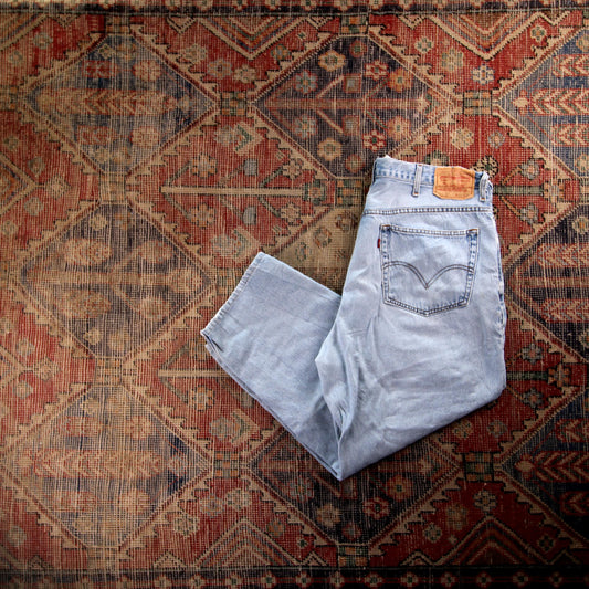 Levi's 500 Red Tab W40 L27 Relaxed/Baggy Blue Denim Jeans