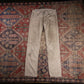 Levi's W28 L30 Straight Leg Beige Denim Jeans