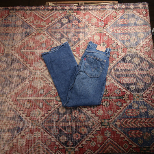 Levi's 527 Red Tab W26 L28 Bootcut Blue Denim Jeans