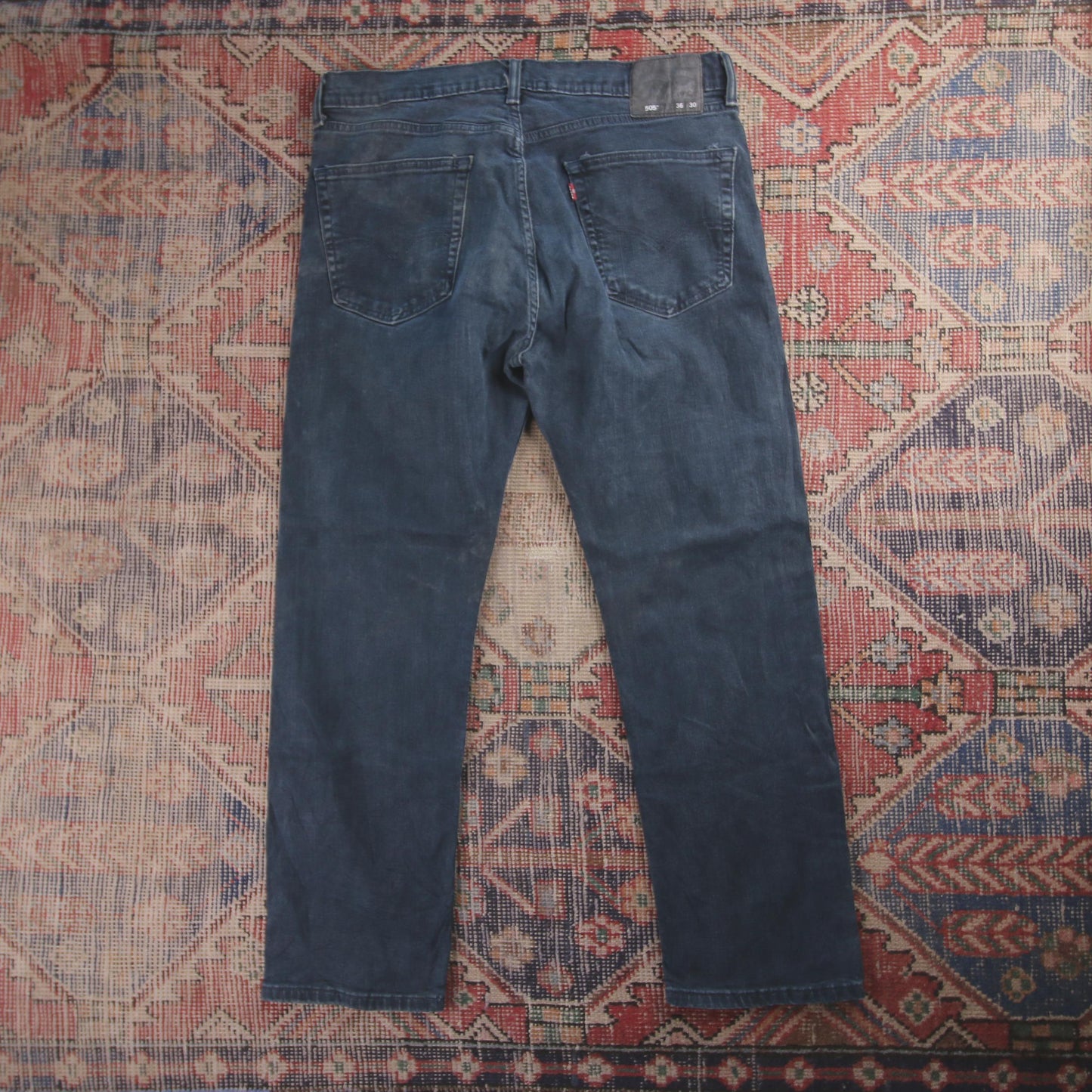 Levi's 505 Red Tab W32 L29 Straight Leg Regular Fit Blue Denim Jeans