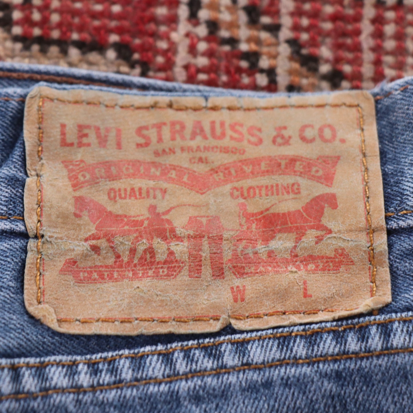 Levi's Red Tab W34 L29 Straight Leg Blue Denim Jeans