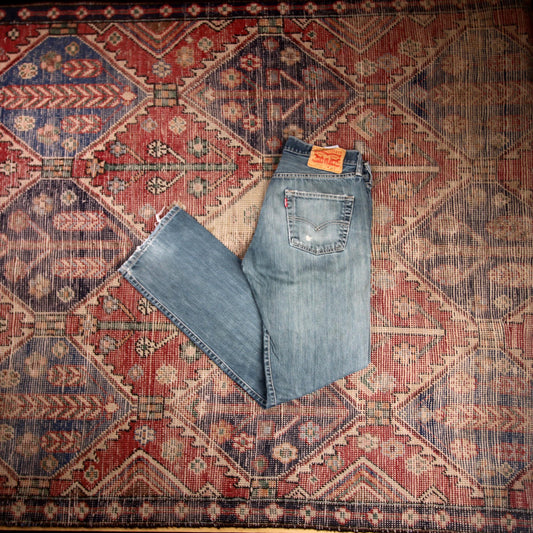 Levi's 501 W30 L30 Original Fit Classic Ripped Style Blue Denim Jeans