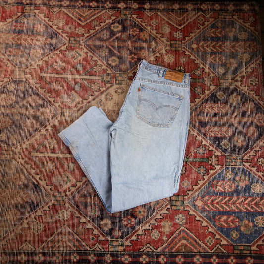 Levi's 604 Orange Tab W38 L31 Loose Fit Blue Denim Jeans