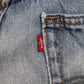 Levi's 505 W34 L31 Straight Leg Regular Fit Classic Ripped Style Blue Denim Jean
