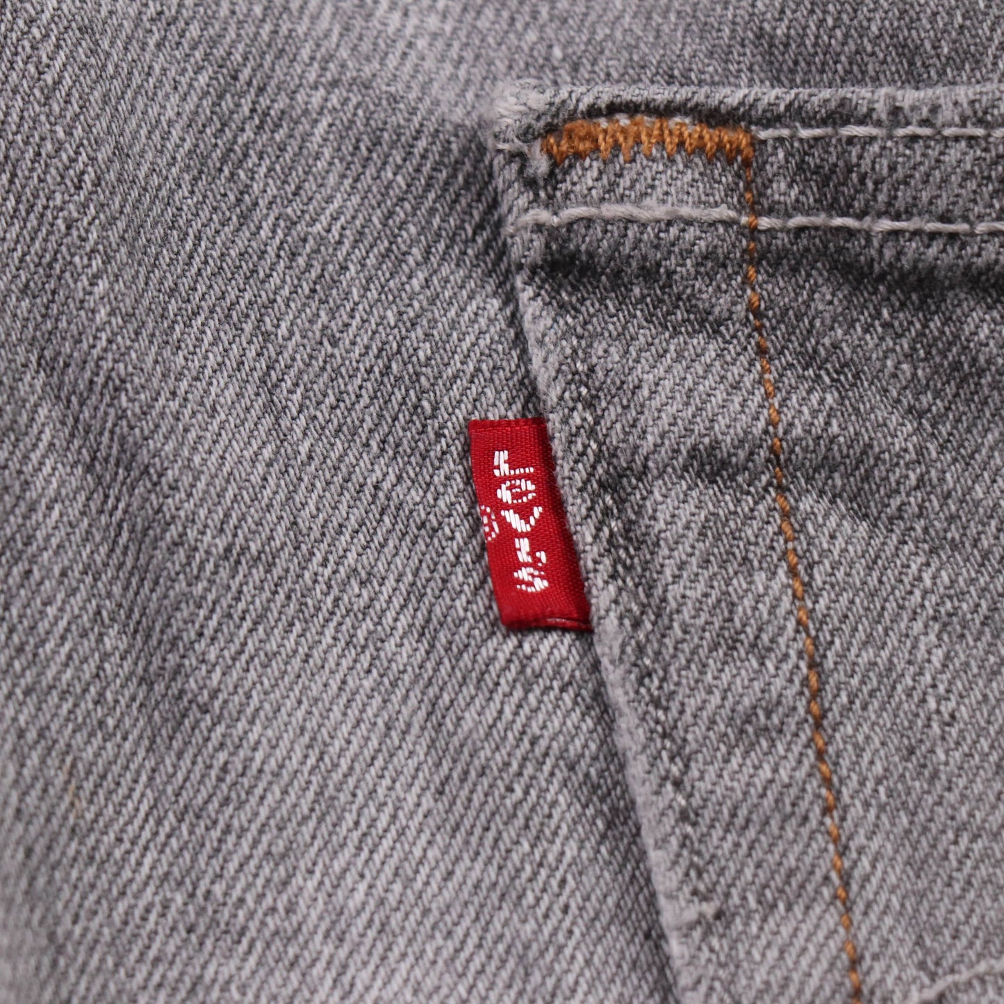Levi's 505 Red Tab W38 L26 Straight Leg Regular Fit Grey Denim Jeans