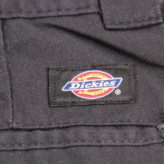 Dickies W26 L27 Straight Leg Black Cotton Blend Trousers