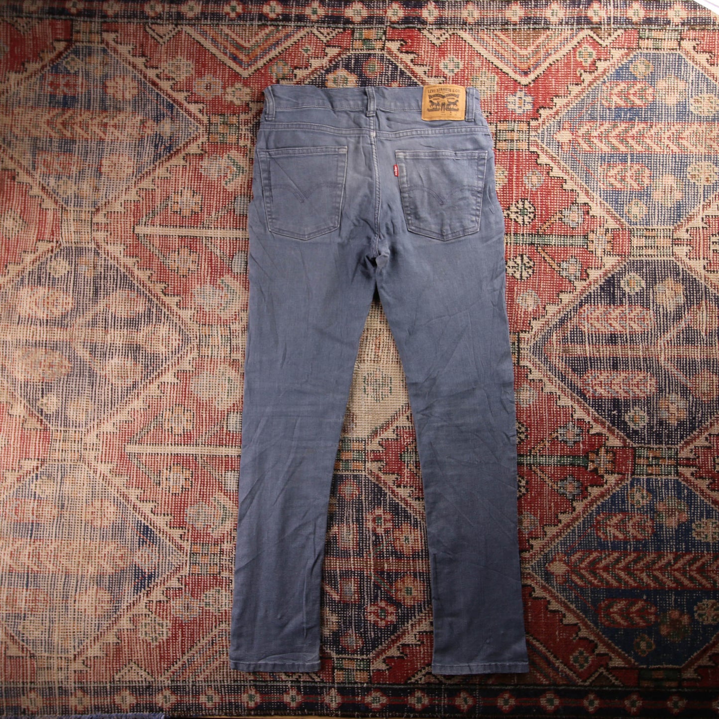 Levi's 512 Red Tab W28 L28 Tapered Leg Slim Fit Grey Denim Jeans