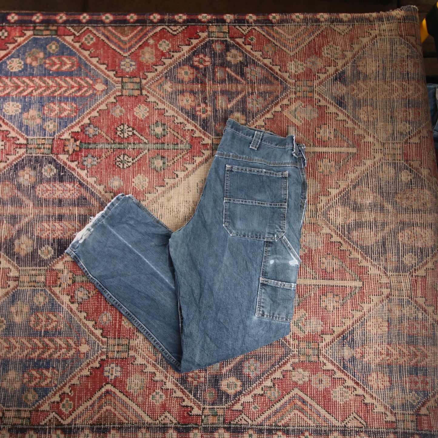 Lee W36 L31 Carpenter Classic Ripped Style Blue Denim Jeans