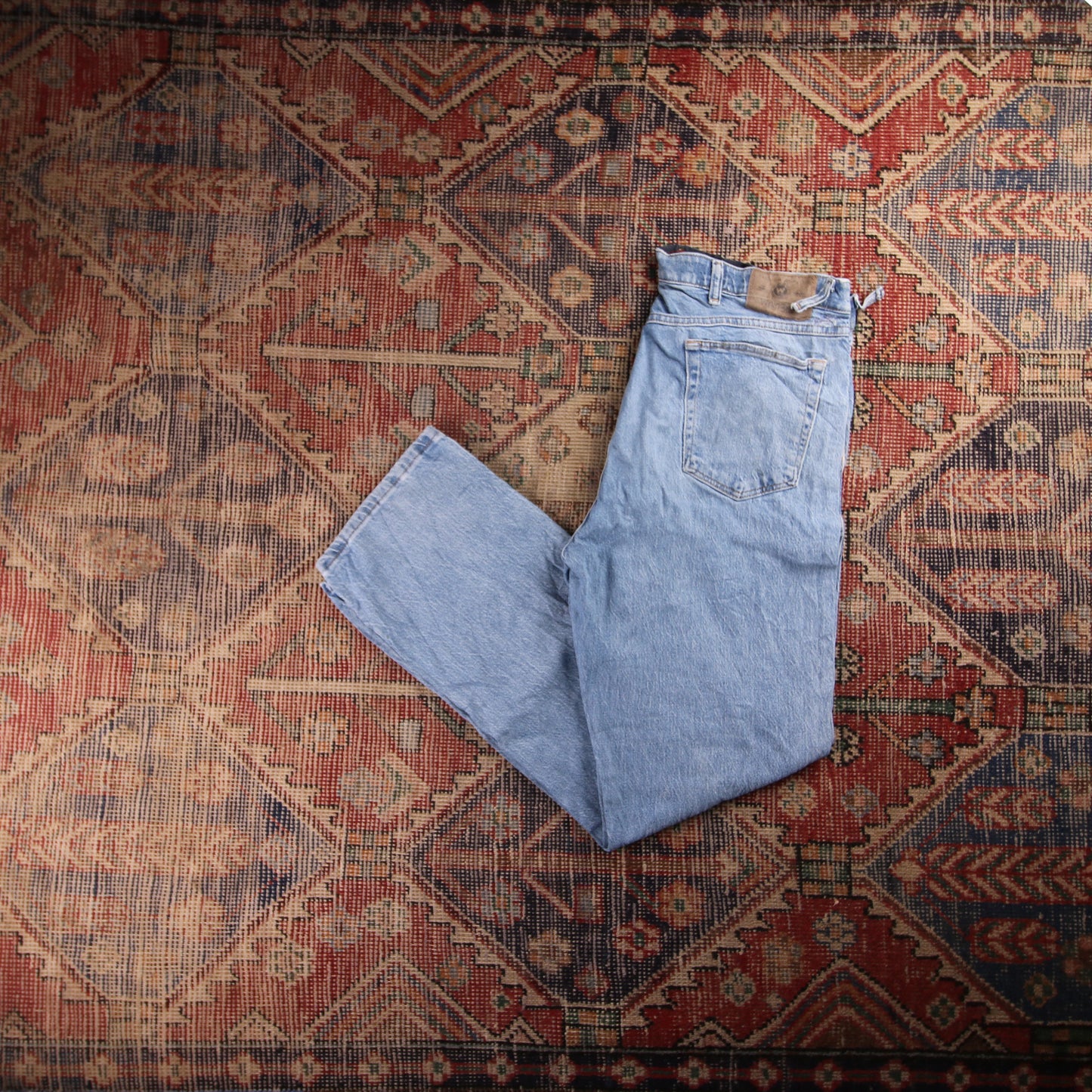 Wrangler W36 L31 Straight Leg Blue Denim Jeans