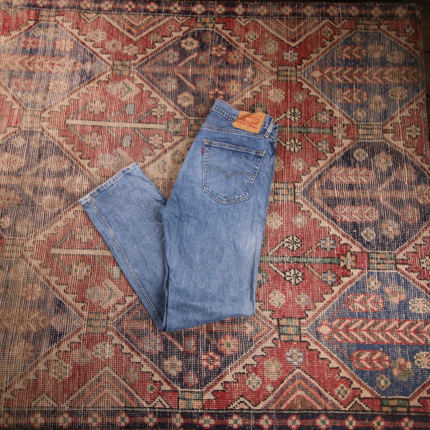 Levi's 505 W32 L31 Straight Leg Regular Fit Blue Denim Jeans
