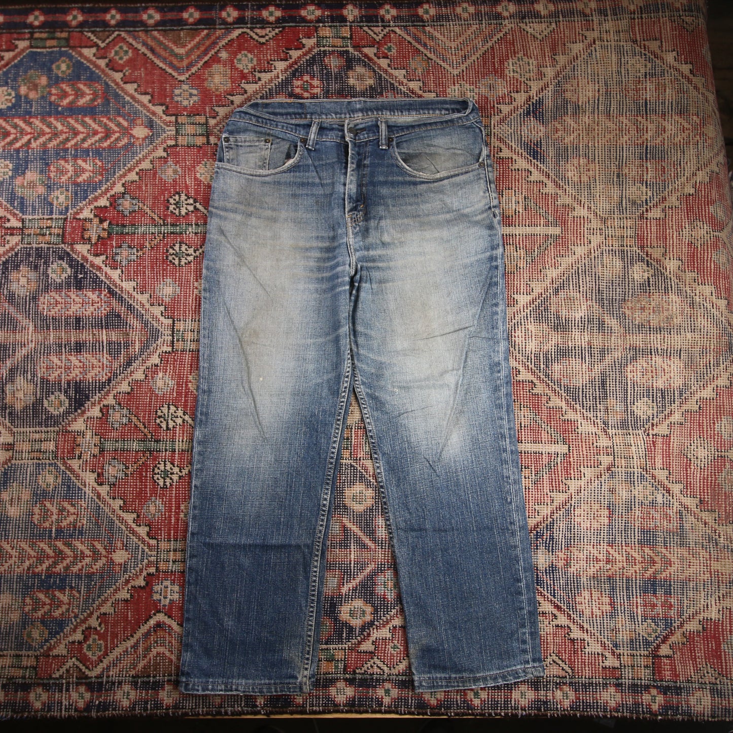 Levi's W36 L27 Straight Leg Loose Fit Blue Denim Jeans