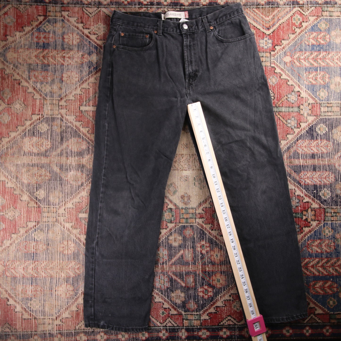 Levi's 550 Red Tab W30 L31 Tapered Leg Relaxed Fit Grey Denim Jeans