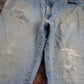 Lee W32 L31 Straight Leg Relaxed Fit Classic Ripped Style Blue Denim Jeans
