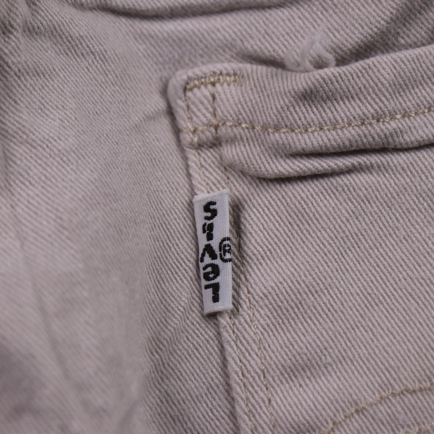 Levi's 505 White Tab W30 L30 Straight Leg Regular Fit Beige Denim Jeans