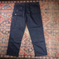 Dickies Double Knee W44 L30 Cargo Navy Cotton Blend Trousers