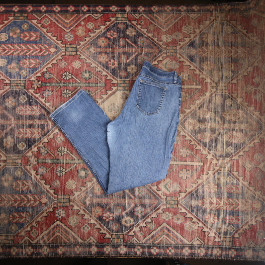 Lee W34 L30 Straight Leg Loose Fit Blue Denim Jeans