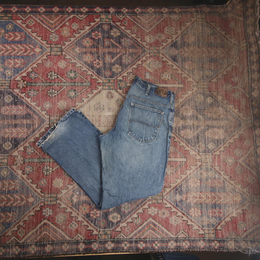 Lee W34 L30 Bootcut Relaxed Fit Classic Ripped Style Blue Denim Jeans