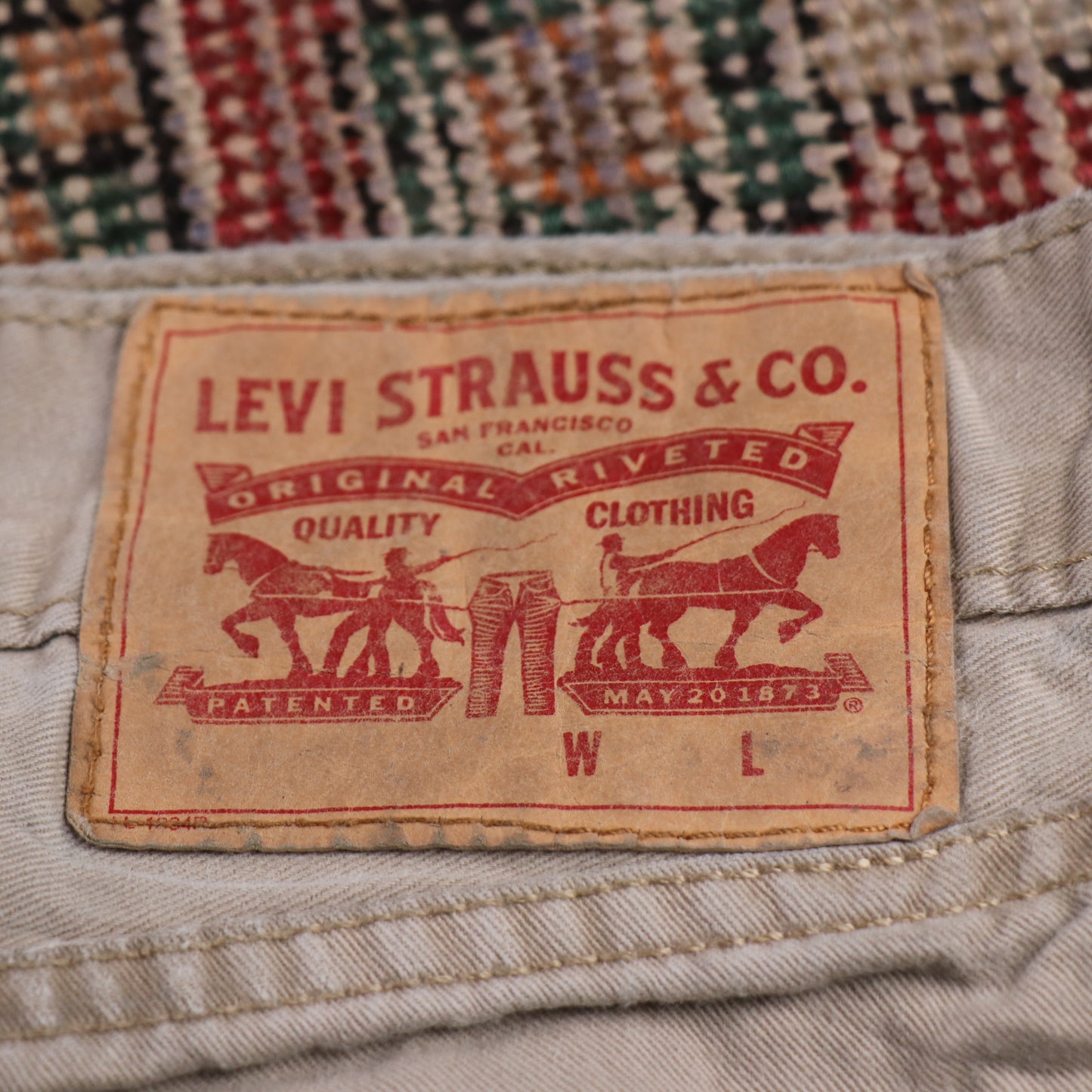 Levi's W28 L30 Straight Leg Beige Denim Jeans