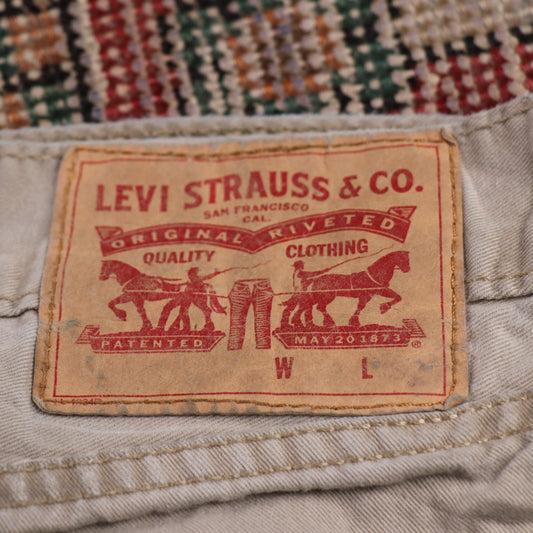 Levi's W28 L30 Straight Leg Beige Denim Jeans