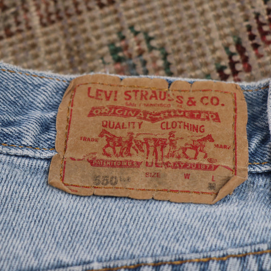 Levi's 550 W28 L30 Tapered Leg Relaxed Fit Blue Denim Jeans