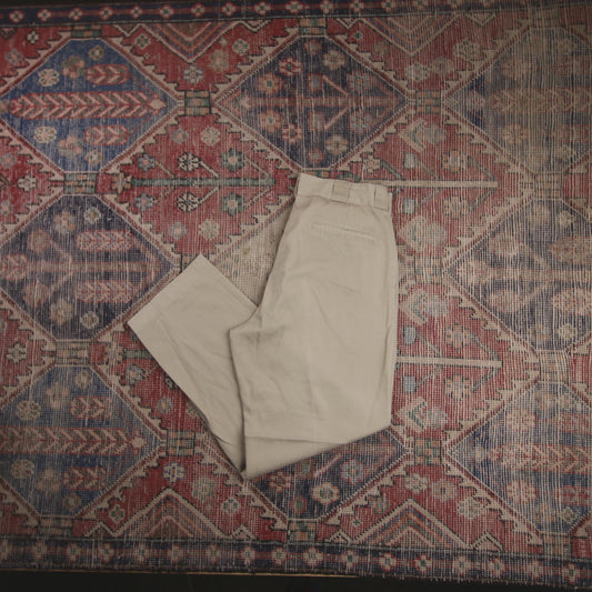 Dickies W30 L27 Straight Leg Beige Cotton Blend Trousers